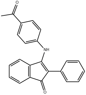 3-(4-acetylanilino)-2-phenyl-1H-inden-1-one 구조식 이미지