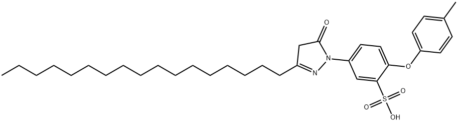 3-Heptadecyl-4-methyl-1-(3-sulfo-4-phenoxyphenyl)-2-pyrazolin-5-one 구조식 이미지