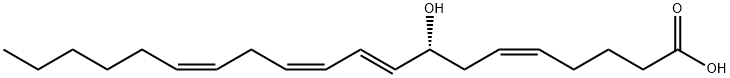 8(R)-HYDROXY-(5Z,9E,11Z,14Z)-EICOSATETRAENOIC ACID Structure