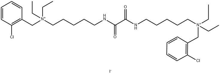 (2-chlorophenyl)methyl-[5-[[5-[(2-chlorophenyl)methyl-diethyl-ammonio] pentylcarbamoylformyl]amino]pentyl]-diethyl-azanium diiodide Structure