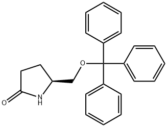 (S)-(+)-5-(트리틸록시메틸)-2-피롤리돈 구조식 이미지