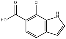 1H-Indole-6-carboxylic acid, 7-chloro- 구조식 이미지