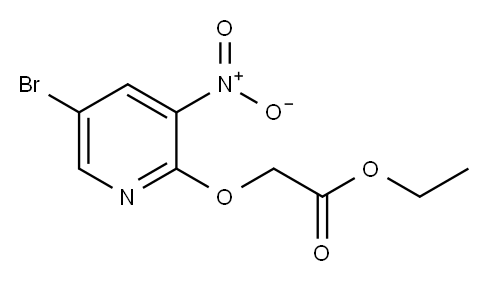 5-Bromo-3-nitro-pyridin-2-yloxy)-acetic acid ethyl ester
 Structure