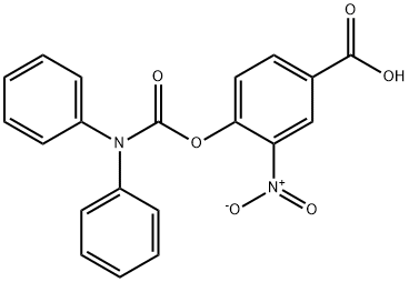 2-NITRO-4-CARBOXYPHENYL-N,N-DIPHENYLCARBAMATE Structure