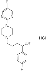 ALPHA-(4-FLUOROPHENYL)-4-(5-FLUORO-2-PYRIMIDINYL)-1-PIPERAZINEBUTANOL HYDROCHLORIDE Structure