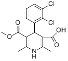 4-(2,3-DICHLORO-PHENYL)-2,6-DIMETHYL-1,4-DIHYDRO-PYRIDINE-3,5-DICARBOXYLIC ACID MONOMETHYL ESTER 구조식 이미지