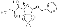 벤질2,3-O-이소프로필리덴-L-글리세로-알파-D-만노헵토푸라노사이드 구조식 이미지