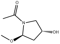 3-Pyrrolidinol, 1-acetyl-5-methoxy-, (3R-trans)- (9CI) Structure