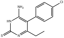 4-AMINO-5-(4-CHLOROPHENYL)-6-ETHYLPYRIMIDINE-2-THIOL Structure