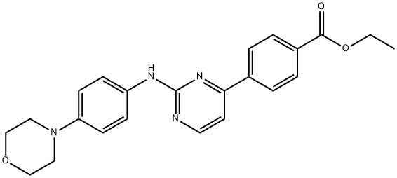 ethyl 4-(2-(4-MorpholinophenylaMino)pyriMidin-4-yl)benzoate Structure