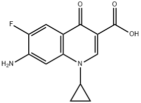 3-Quinolinecarboxylic acid, 7-aMino-1-cyclopropyl-6-fluoro-1,4-dihydro-4-oxo- 구조식 이미지