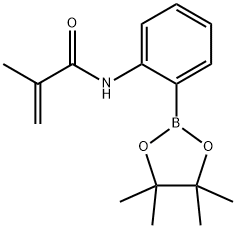 N-(2-(4,4,5,5-테트라메틸-1,3,2-디옥사보롤란-2-N-(2-(4,4,5,5-테트라메틸-1,3,2-디옥사보롤란-2-일)페닐)메타크릴아미드 구조식 이미지