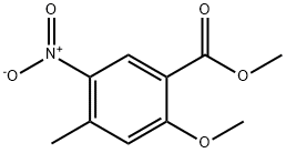 메틸2-메톡시-4-메틸-5-니트로벤조에이트 구조식 이미지