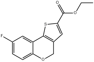 ETHYL 8-FLUORO-4H-(1)-BENZOPYRANO(4 3-B& Structure