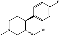 (3S,4R)-4-(4-Fluorophenyl)-3-hydroxymethyl-1-methylpiperidine 구조식 이미지