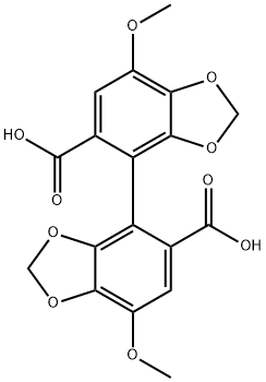 7,7'-DIMETHOXY-[4,4']BI[BENZO[1,3]DIOXOLYL]-5,5'-DICARBOXYLIC ACID 구조식 이미지