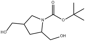 tert-butyl 2,4-bis(hydroxyMethyl)pyrrolidine-1-carboxylate Structure