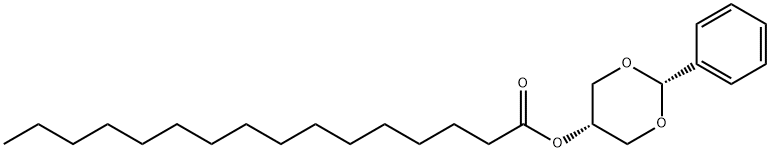 Hexadecanoic acid 2-phenyl-1,3-dioxan-5-yl ester Structure