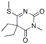 5,5-diethyl-3-methyl-6-methylsulfanyl-pyrimidine-2,4-dione Structure
