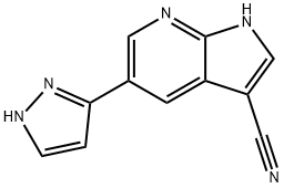 1H-Pyrrolo[2,3-b]pyridine-3-carbonitrile, 5-(1H-pyrazol-3-yl)- Structure