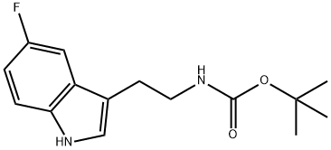 tert-Butyl [2-(5-fluoro-1H-indol-3-yl)ethyl]-carbamate Structure