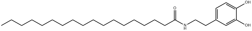 N-[2-(3,4-디히드록시페닐)에틸]옥타데카나미드 구조식 이미지