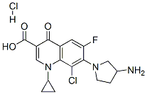 Clinafloxacin hydrochloride 구조식 이미지