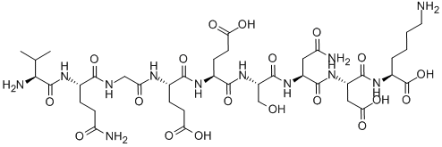 VAL-GLN-GLY-GLU-GLU-SER-ASN-ASP-LYS Structure