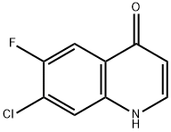 7-Chloro-1,4-dihydro-6-fluoro-4-oxoquinoline 구조식 이미지