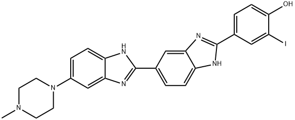 2-(2-(3-iodo-4-hydroxyphenyl)-6-benzimidazolyl)-6-(1-methyl-4-piperazyl)benzimidazole 구조식 이미지