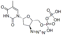 3'-azido-3'-deoxythymidine 5'-diphosphate Structure