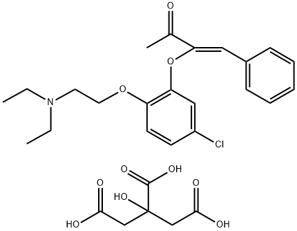 3-BUTEN-2-ONE, 3-(5-CHLORO-2-(2-(DIETHYLAMINO)ETHOXY)PHENOXY)-4-PHENYL -, CITRATE 구조식 이미지