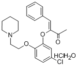 (Z)-3-(5-Chloro-2-(2-piperidinoethoxy)phenoxy)-4-phenyl-3-buten-2-one  hydrochloride hydrate 구조식 이미지