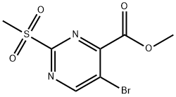 Methyl5-bromo-2-(methylsulfonyl)pyrimidine-4-carboxylate Structure