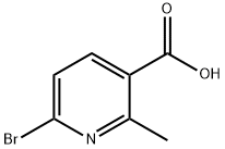 6-BroMo-2-Methyl-nicotinic acid 구조식 이미지