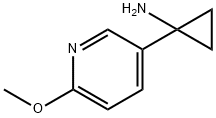 1-(6-메톡시피리딘-3-일)사이클로프로파나민 구조식 이미지