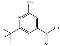 2-Amino-6-(trifluoromethyl)isonicotinic acid 구조식 이미지