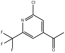 에타논,1-[2-클로로-6-(트리플루오로메틸)-4-피리디닐]- 구조식 이미지