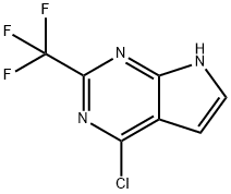 4-클로로-2-(트리플루오로메틸)-7H-피롤로[2,3-d]피리미딘 구조식 이미지