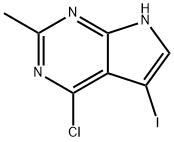 4-Chloro-5-iodo-2-Methyl-7H-pyrrolo[2,3-d]pyriMidine 구조식 이미지