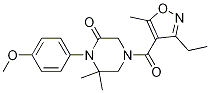 4-(3-ethyl-5-Methylisoxazole-4-carbonyl)-1-(4-Methoxyphenyl)-6,6-diMethylpiperazin-2-one Structure