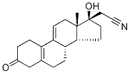 (17α)-17-Hydroxy-3-oxo-19-norpregna-5(10),9(11)-diene-21-nitrile 구조식 이미지