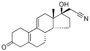 (17α)-17-Hydroxy-3-oxo-19-norpregna-5(10),9(11)-diene-21-nitrile Structure