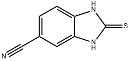 1,3-DIHYDRO-2-THIOXO-1H-BENZIMIDAZOLE-5-CARBONITRILE 구조식 이미지