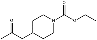 1-Piperidinecarboxylic acid, 4-(2-oxopropyl)-, ethyl ester Structure