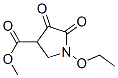 3-Pyrrolidinecarboxylicacid,1-ethoxy-4,5-dioxo-,methylester(9CI) Structure