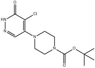 tert-Butyl 4-(5-chloro-6-oxo-1,6-dihydropyridazin-4-yl)piperazine-1-carboxylate Structure
