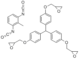 TRIPHENYLOLMETHANETRIGLYCIDYLETHER2,6-TOLYLENEDIISOCYANATE부가물 구조식 이미지