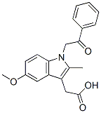 2-(5-methoxy-2-methyl-1-phenacyl-indol-3-yl)acetic acid Structure