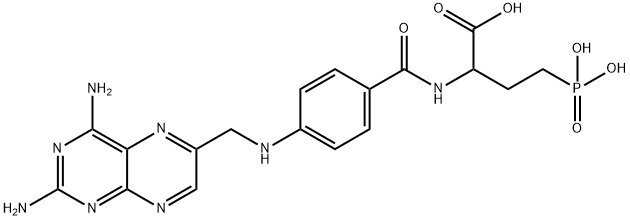 2-[[4-[(2,4-diaminopteridin-6-yl)methylamino]benzoyl]amino]-4-phosphon o-butanoic acid 구조식 이미지